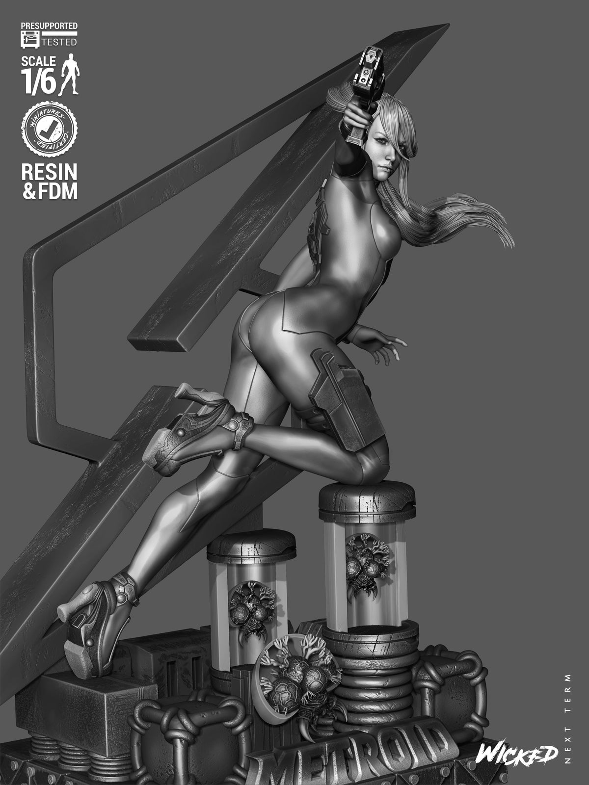 Samus Statue 3D-Printed Kit