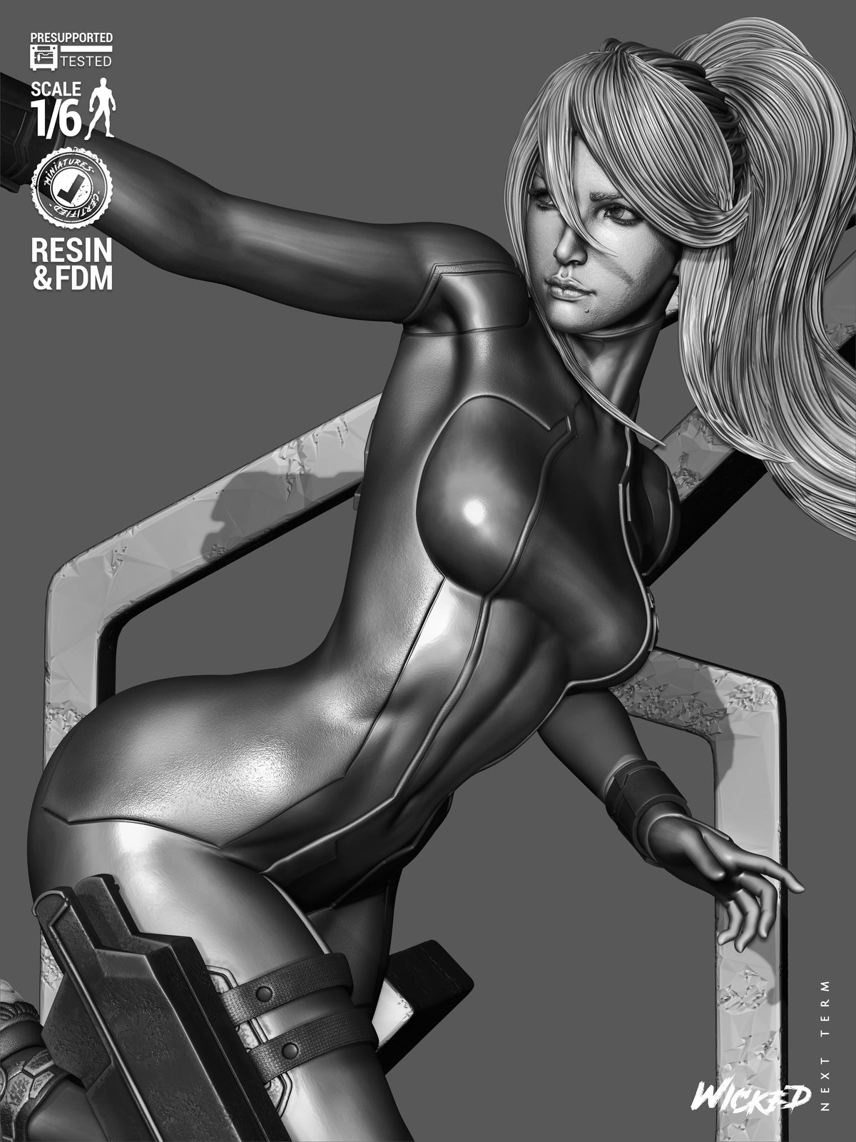 Samus Statue 3D-Printed Kit