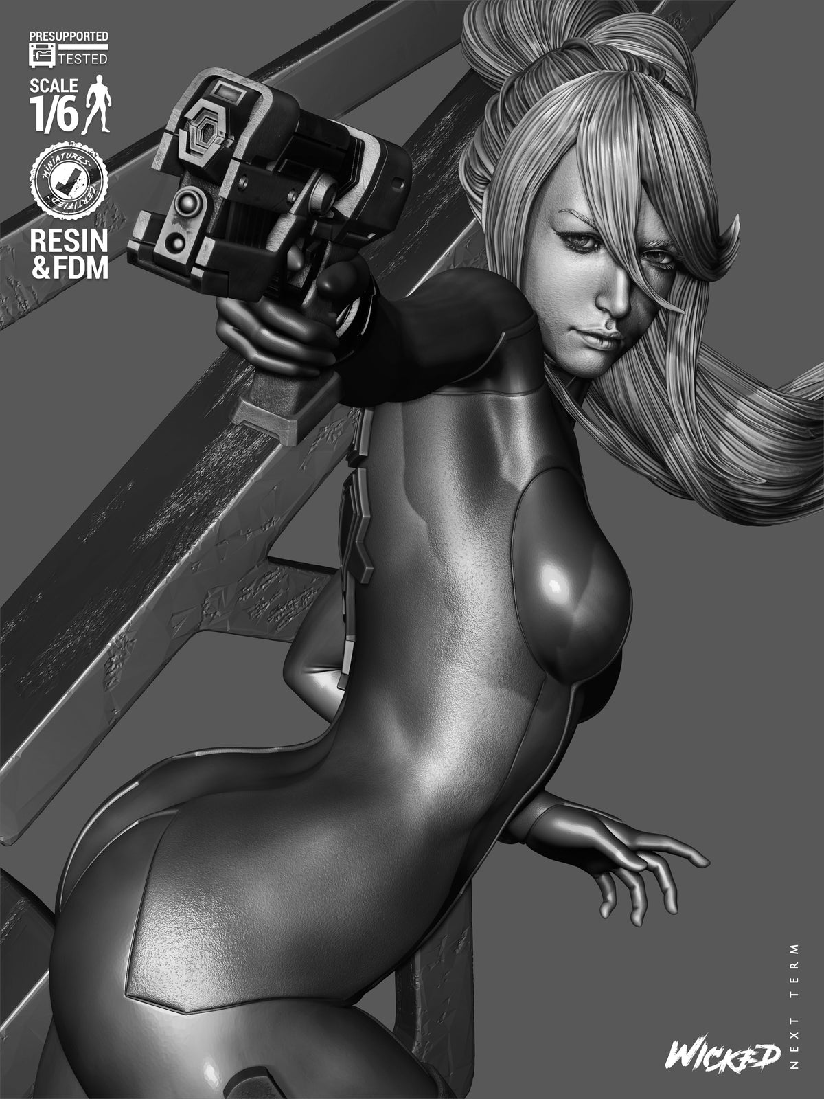 Samus Statue 3D-Printed Kit
