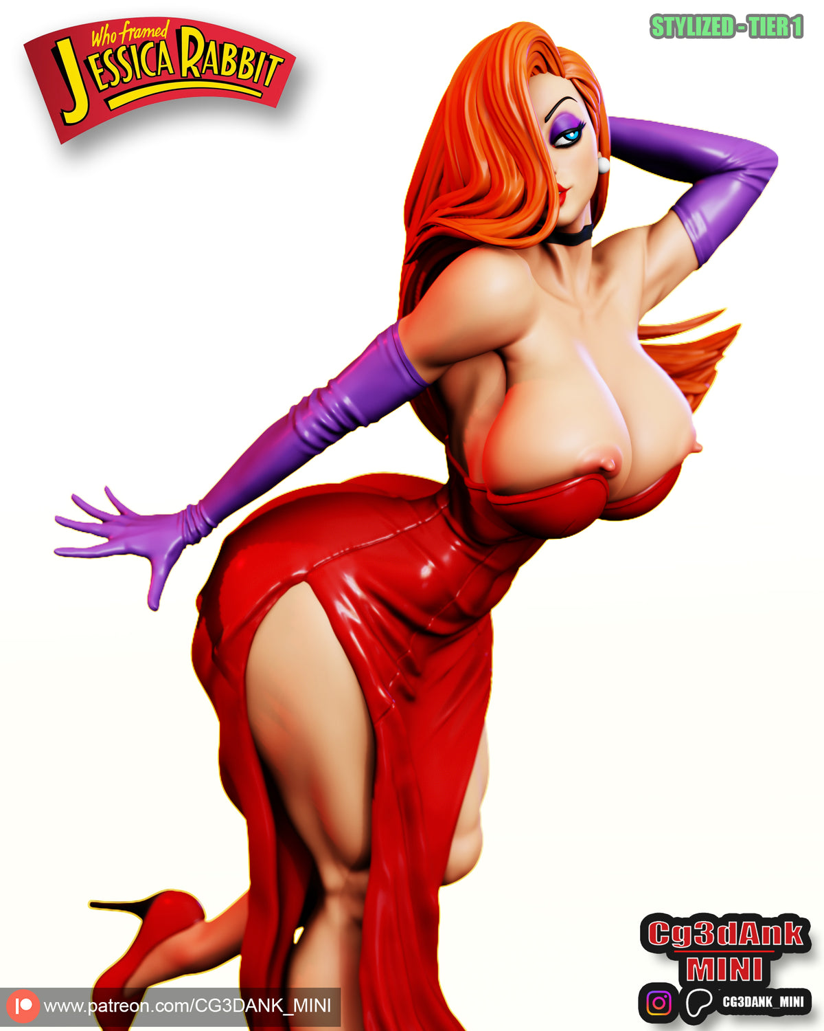 Jessica Rabbit Statue 3D-Printed Kit