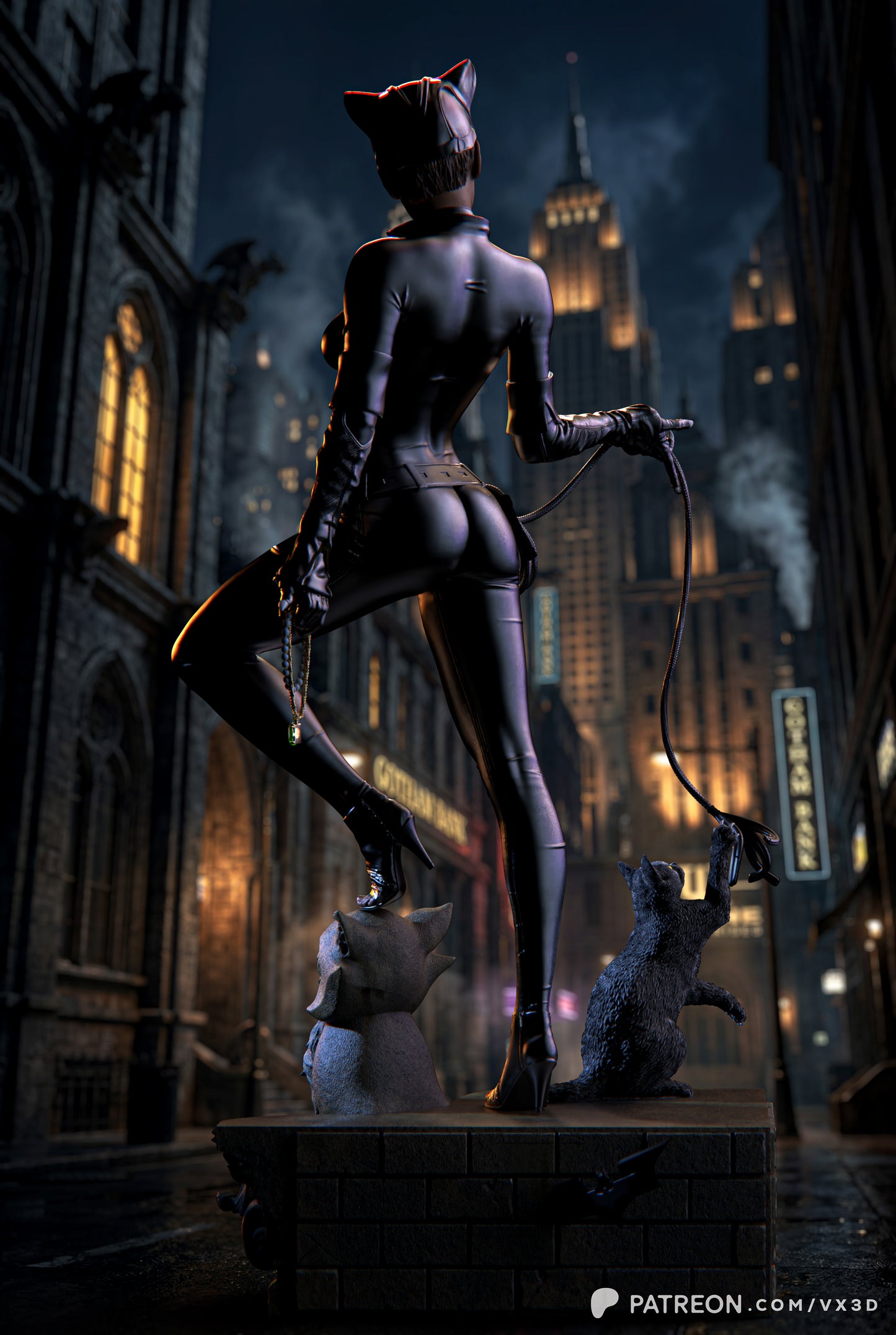 Catwoman Statue 3D-Printed Kit