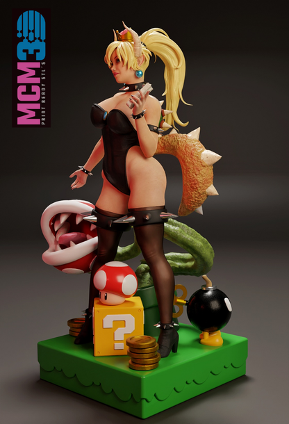 Bowsette Statue 3D-Printed Kit