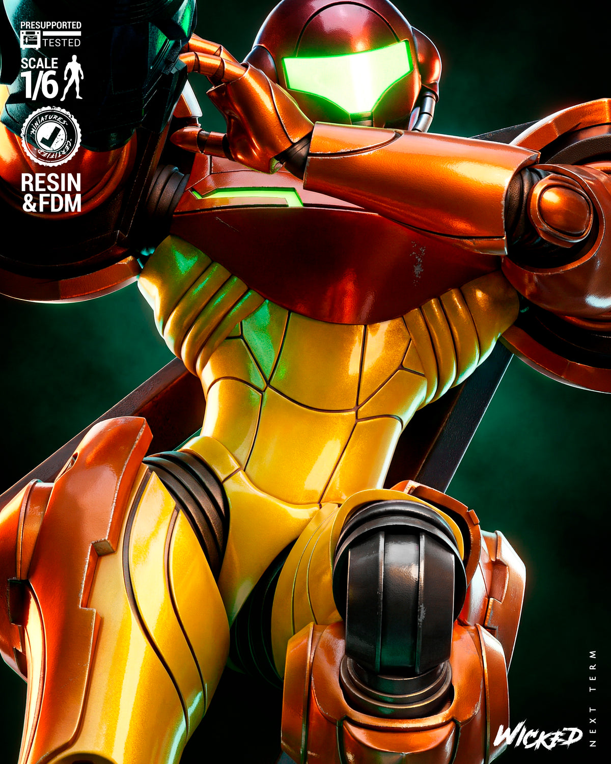 Samus (Suit Variant) Statue 3D-Printed Kit