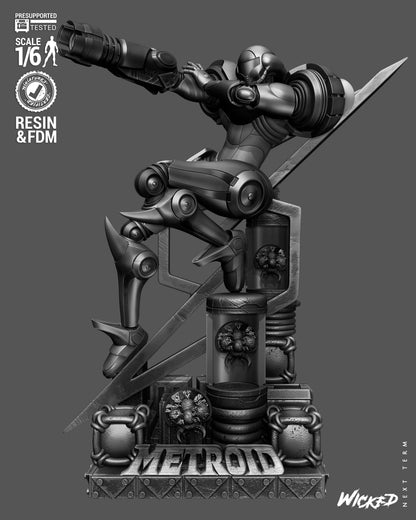Samus (Suit Variant) Statue 3D-Printed Kit