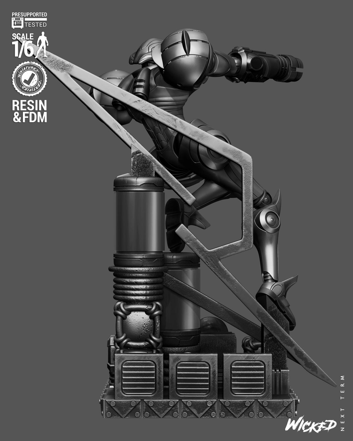 Samus (Suit Variant) Statue 3D-Printed Kit