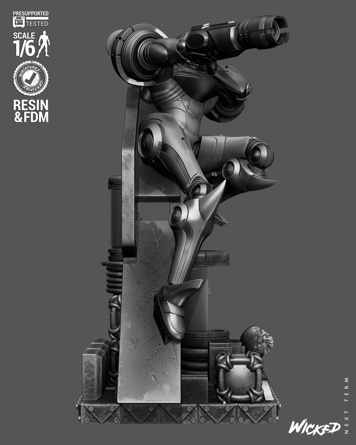 Samus (Suit Variant) Statue 3D-Printed Kit