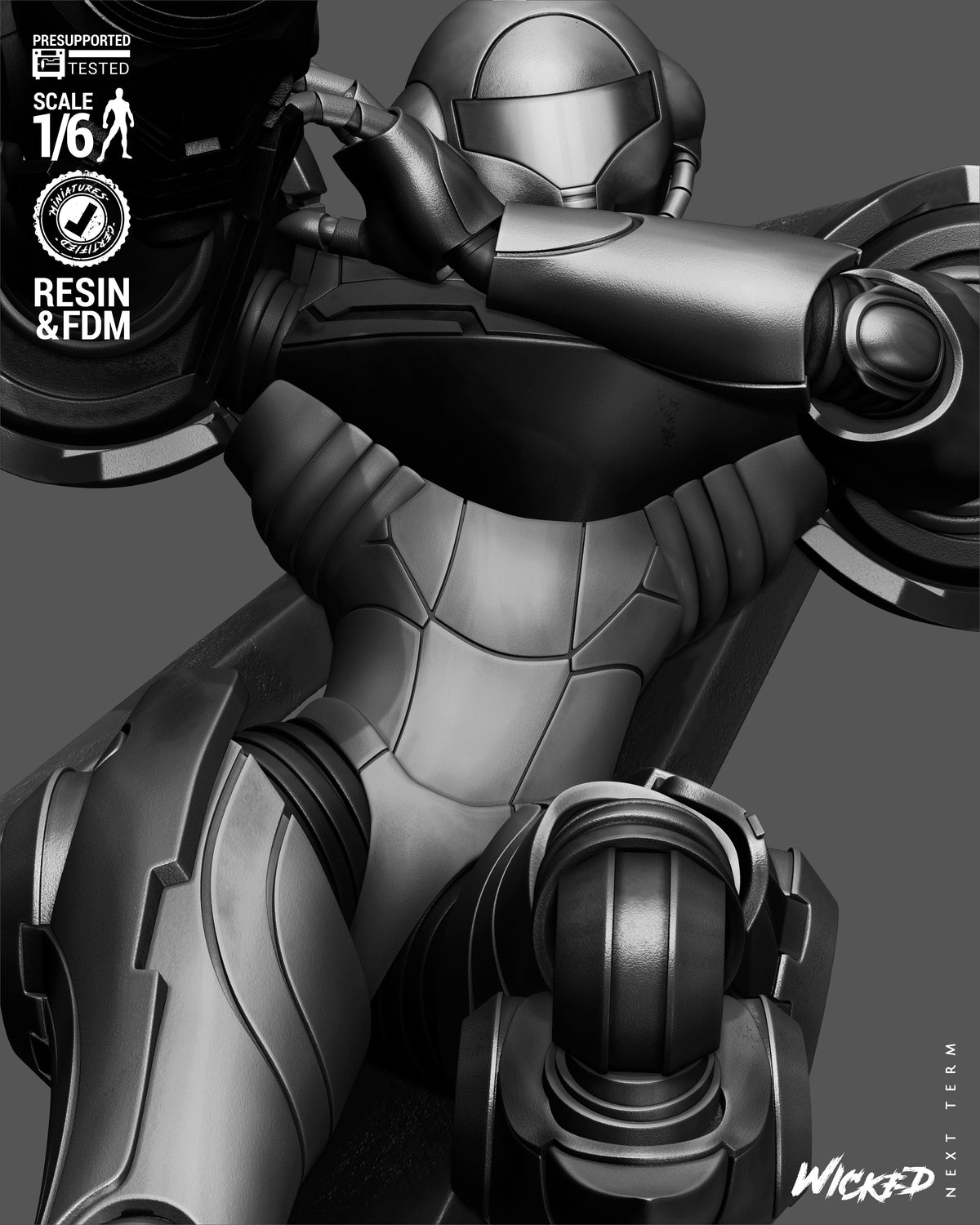Samus (Suit Variant) Statue 3D-Printed Kit