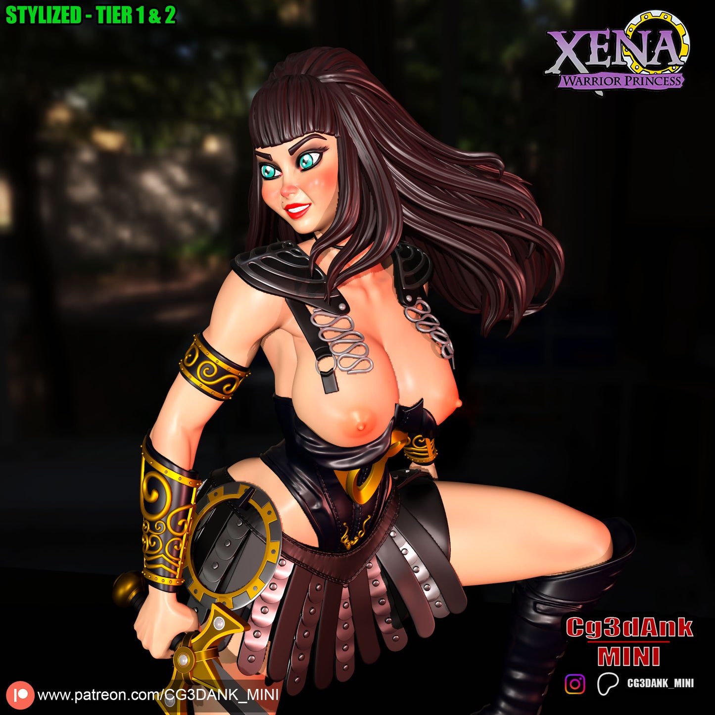 Xena - Warrior Parincess Statue 3D-Printed Kit