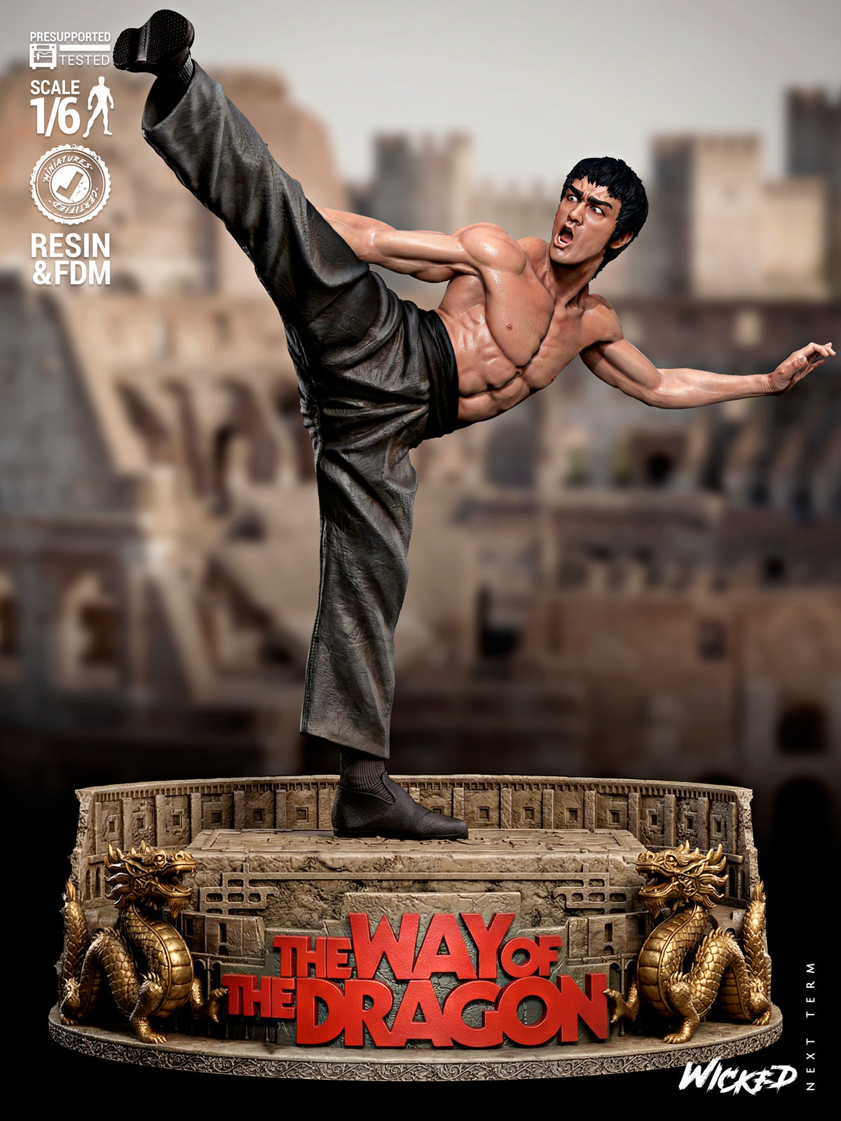 Bruce Lee Statue 3D-Printed Kit