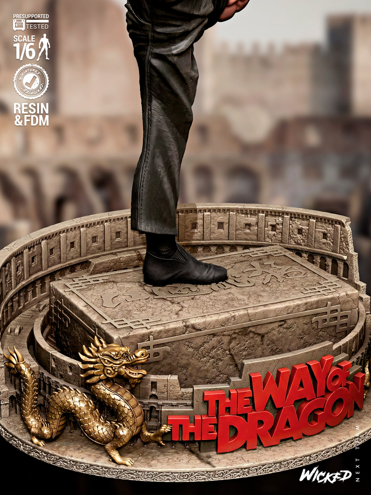 Bruce Lee Statue 3D-Printed Kit