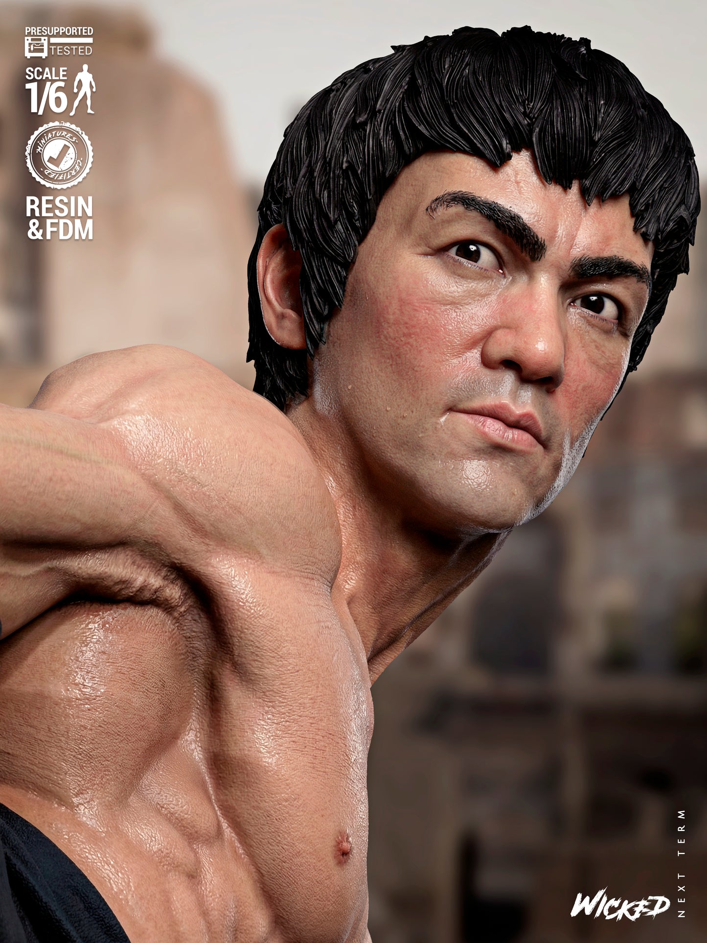Bruce Lee Statue 3D-Printed Kit