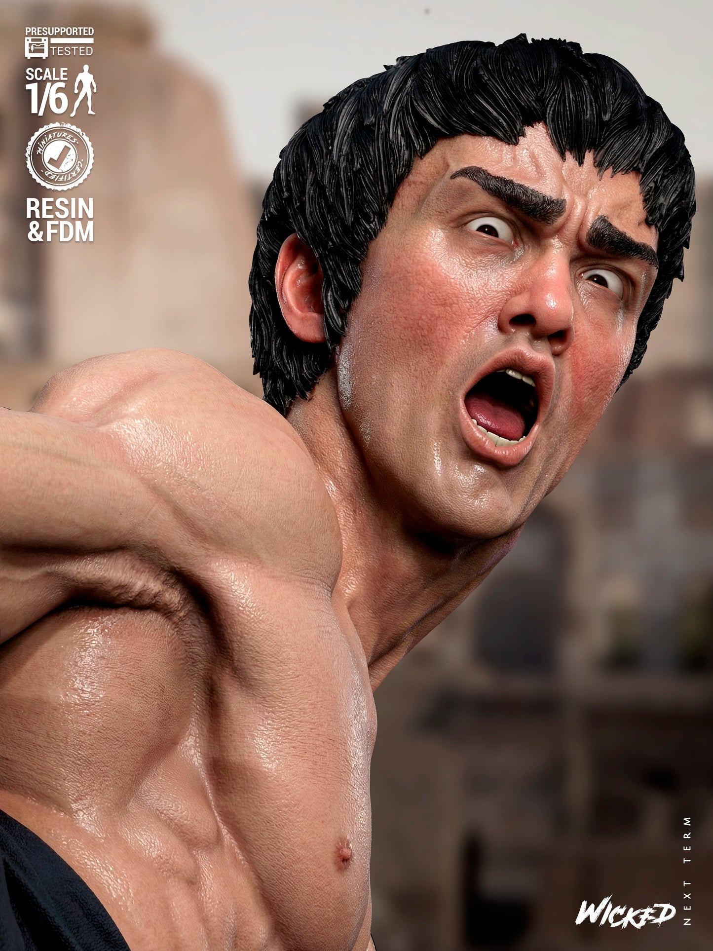 Bruce Lee Statue 3D-Printed Kit