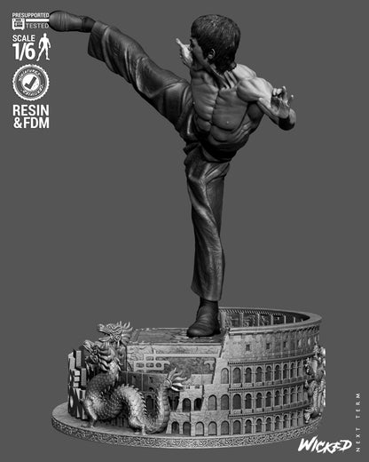 Bruce Lee Statue 3D-Printed Kit