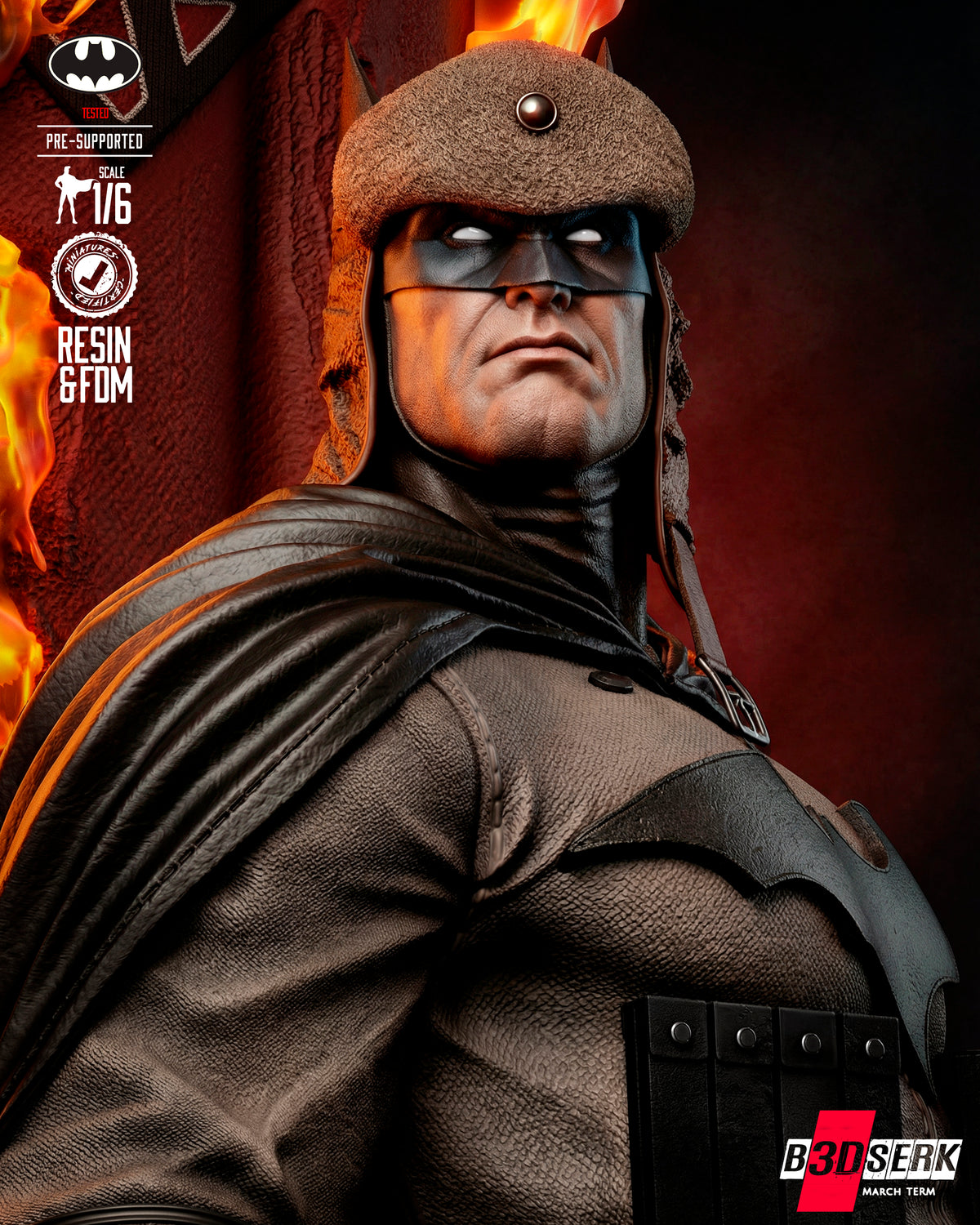 Batman Red Son Statue 3D-Printed Kit