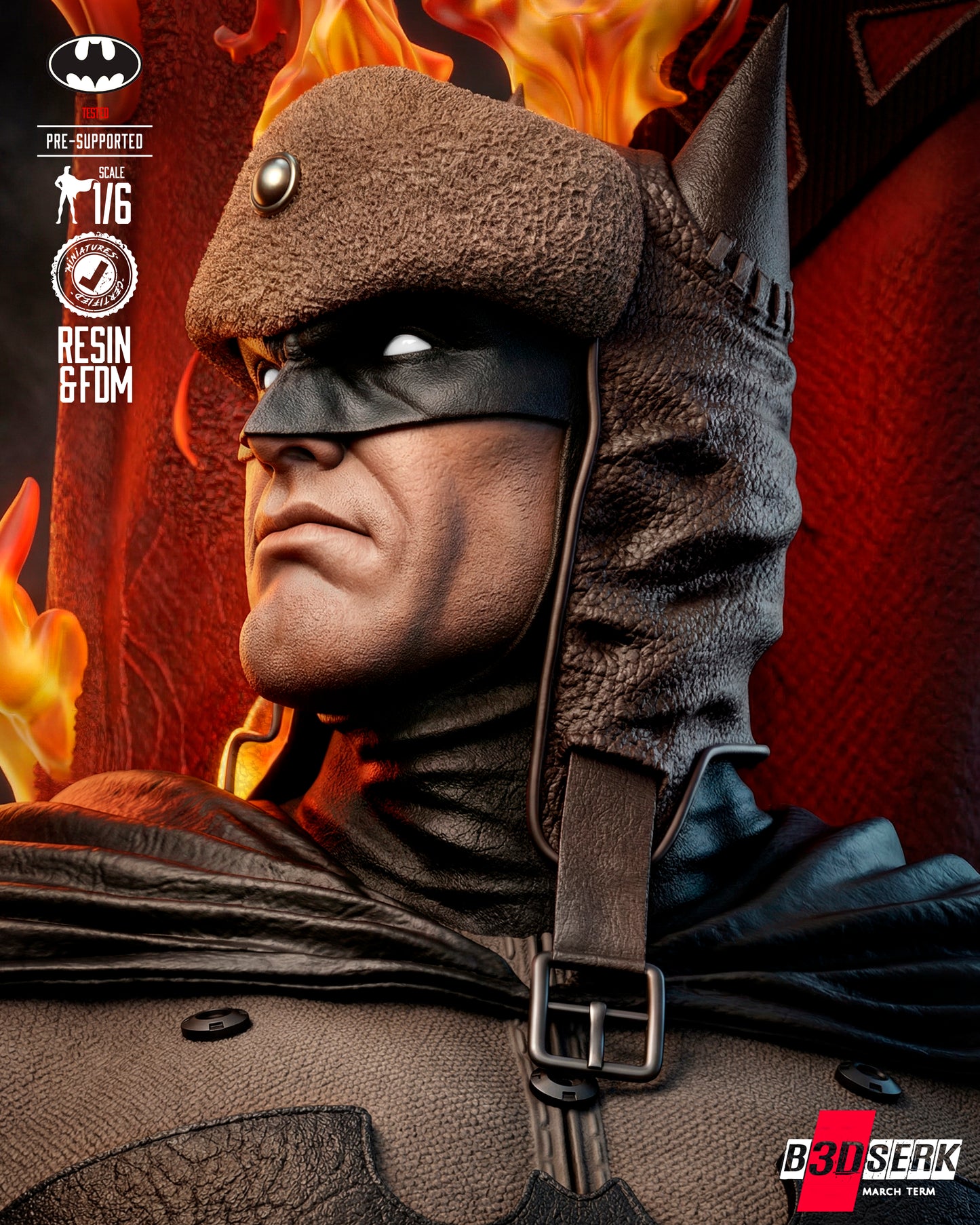 Batman Red Son Statue 3D-Printed Kit