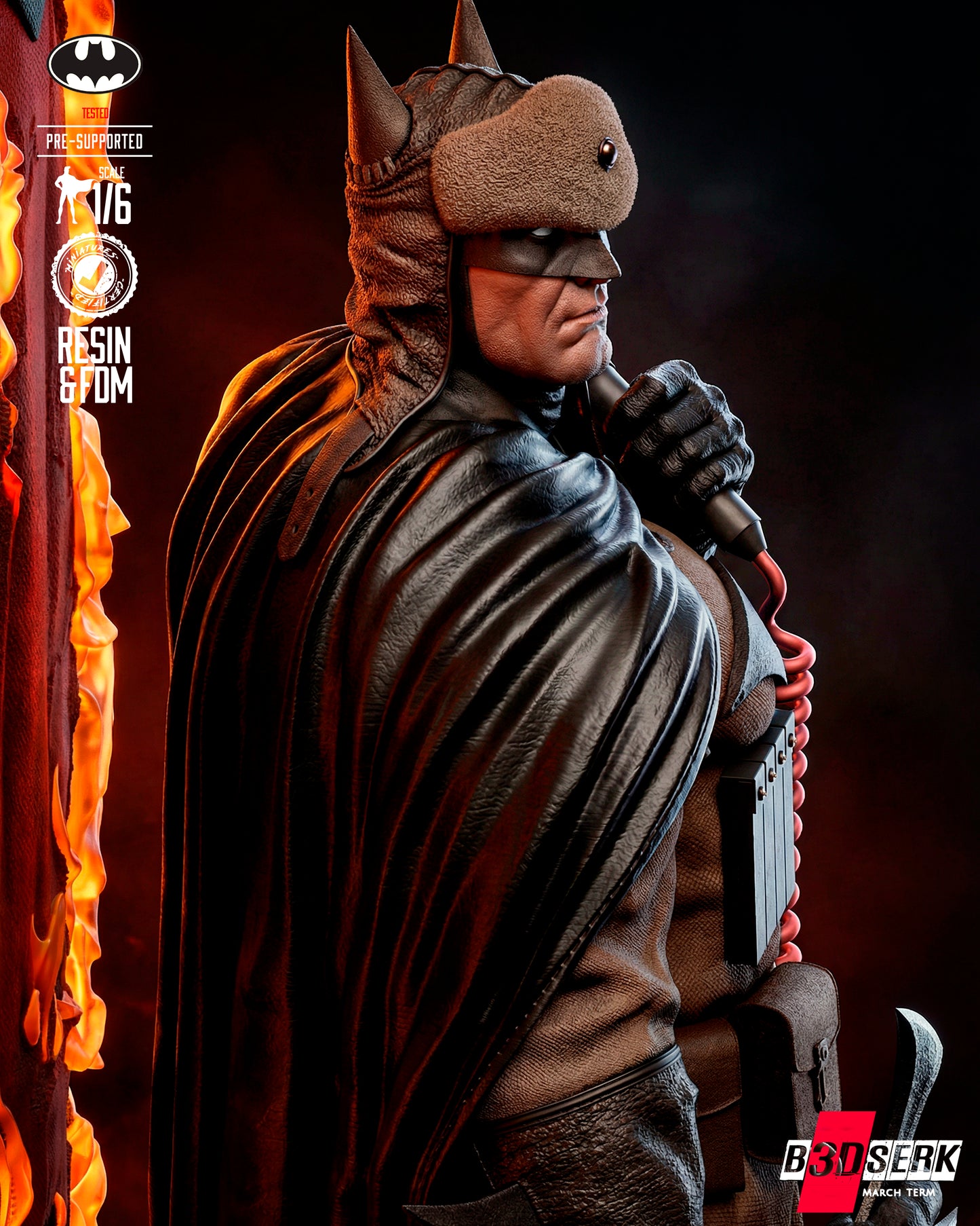 Batman Red Son Statue 3D-Printed Kit