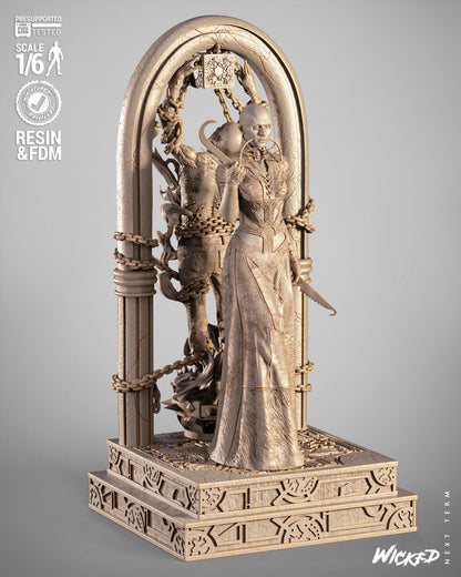 Female Cenobite Statue 3D-Printed Kit