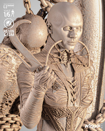 Female Cenobite Statue 3D-Printed Kit