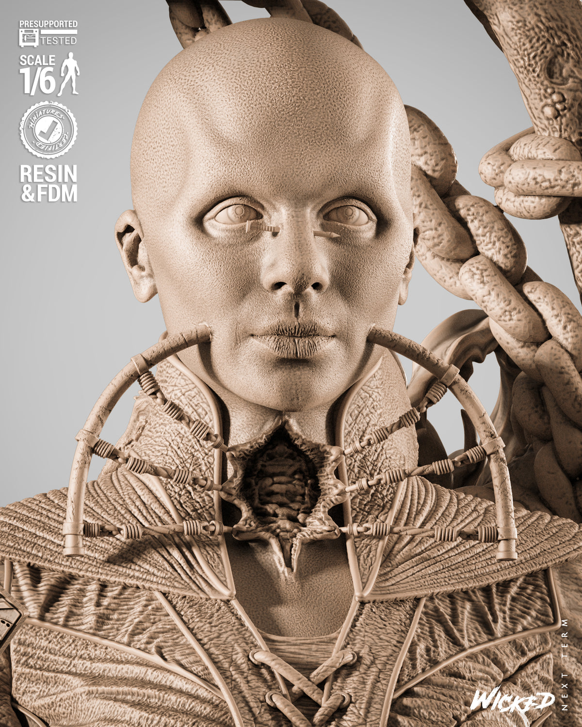 Female Cenobite Statue 3D-Printed Kit