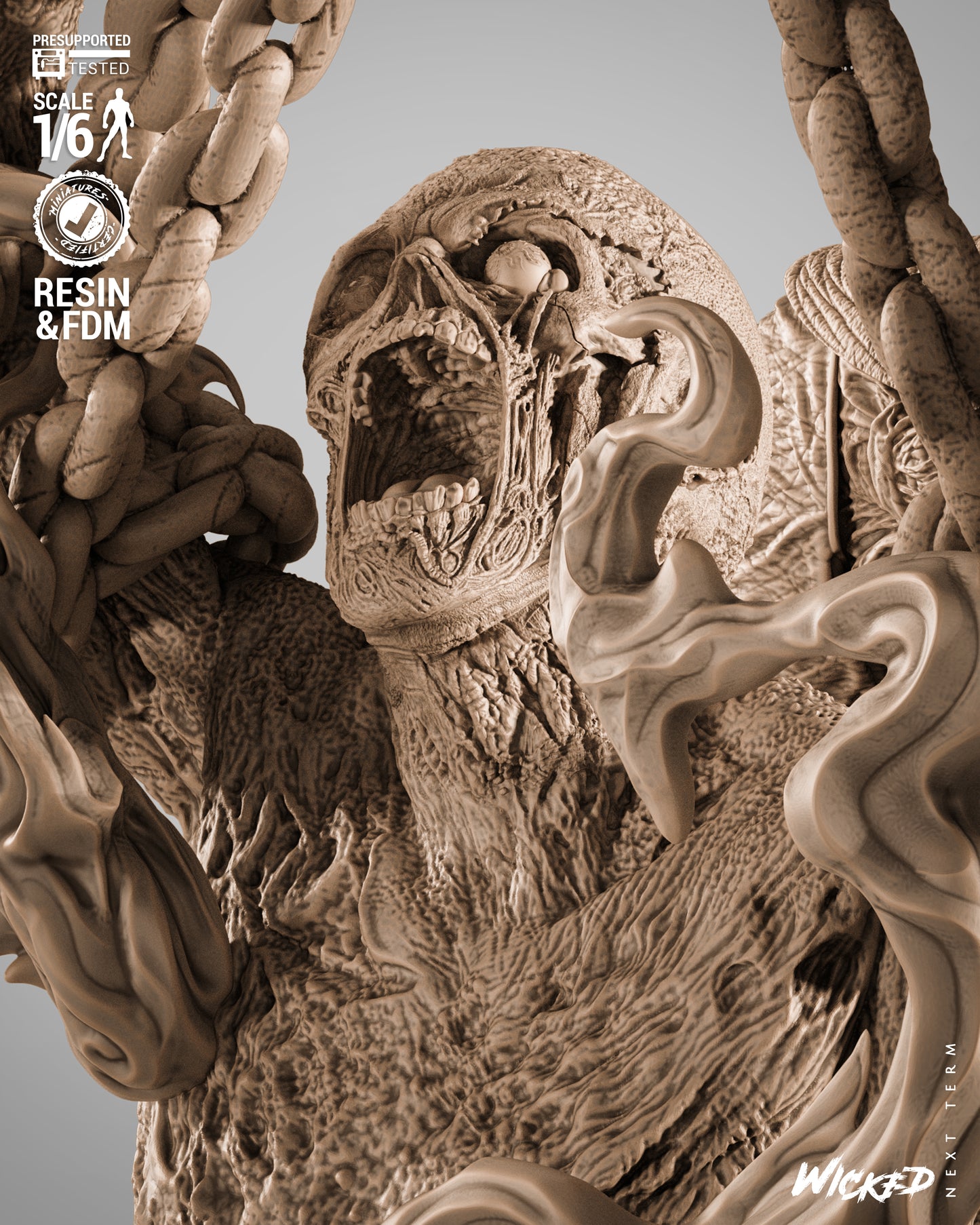 Female Cenobite Statue 3D-Printed Kit