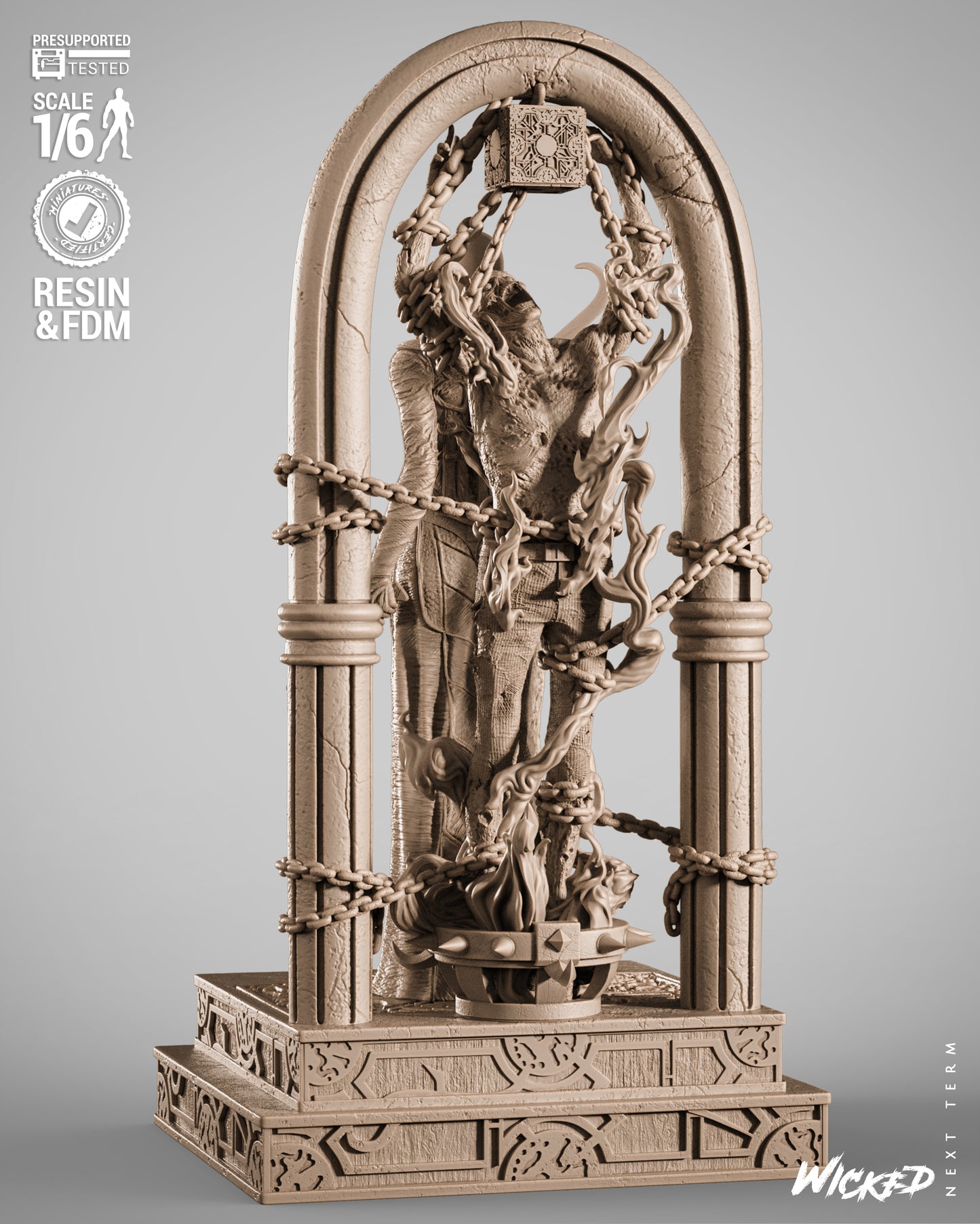 Female Cenobite Statue 3D-Printed Kit