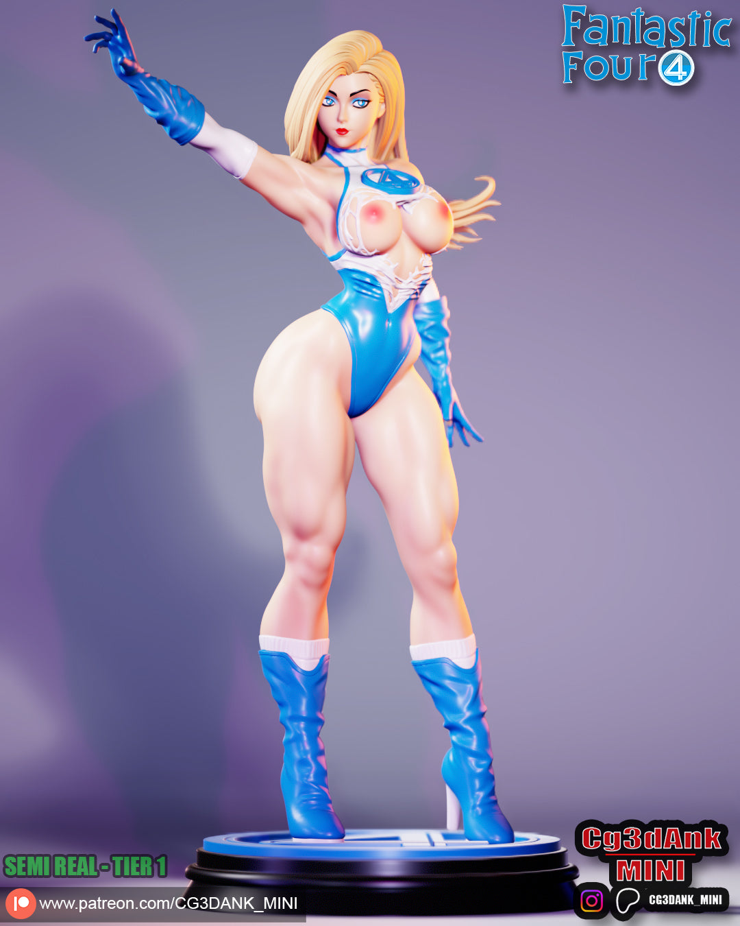 Invisible Girl Statue 3D-Printed Kit