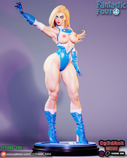 Invisible Girl Statue 3D-Printed Kit