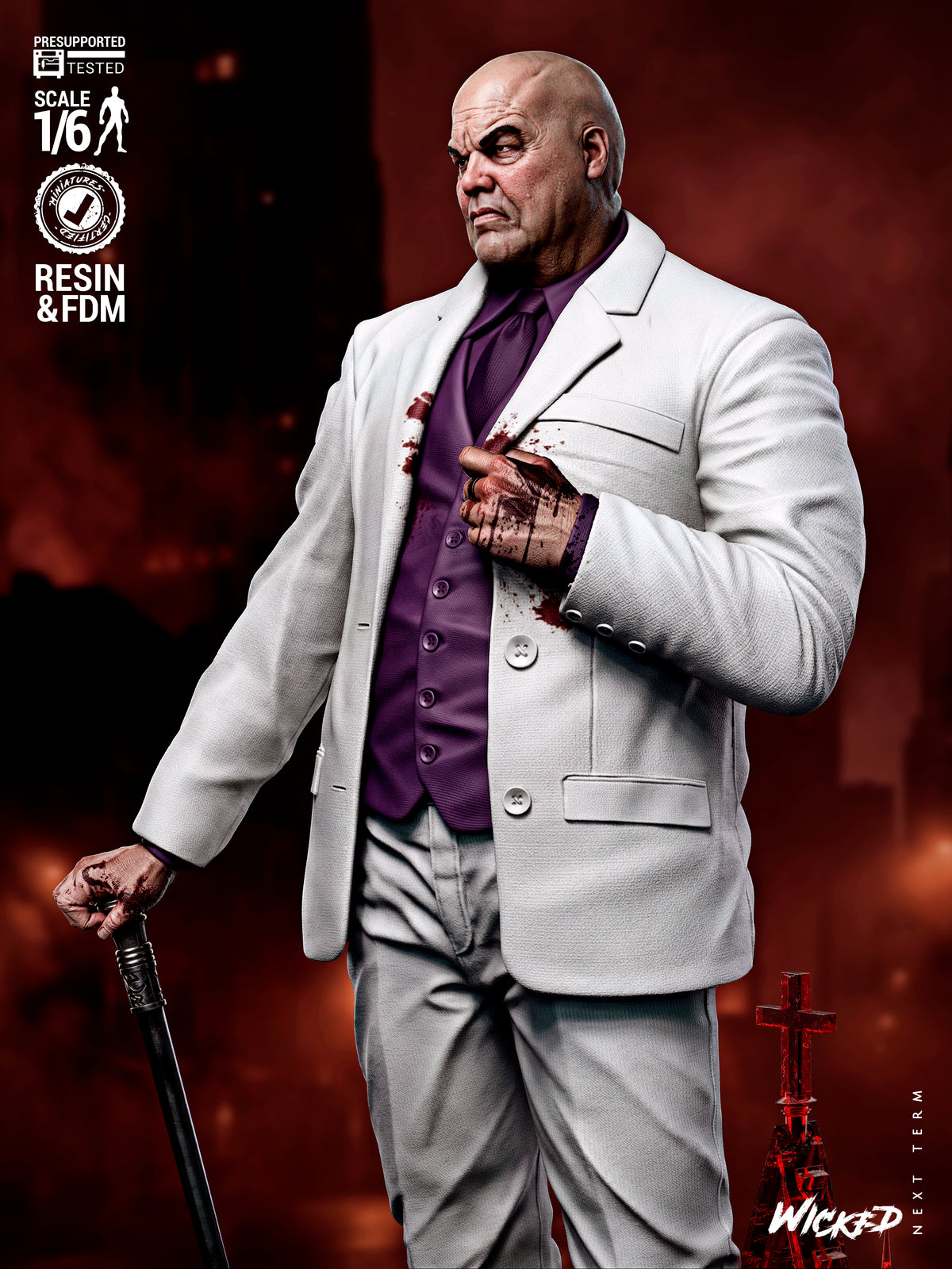 Kingpin Statue 3D-Printed Kit