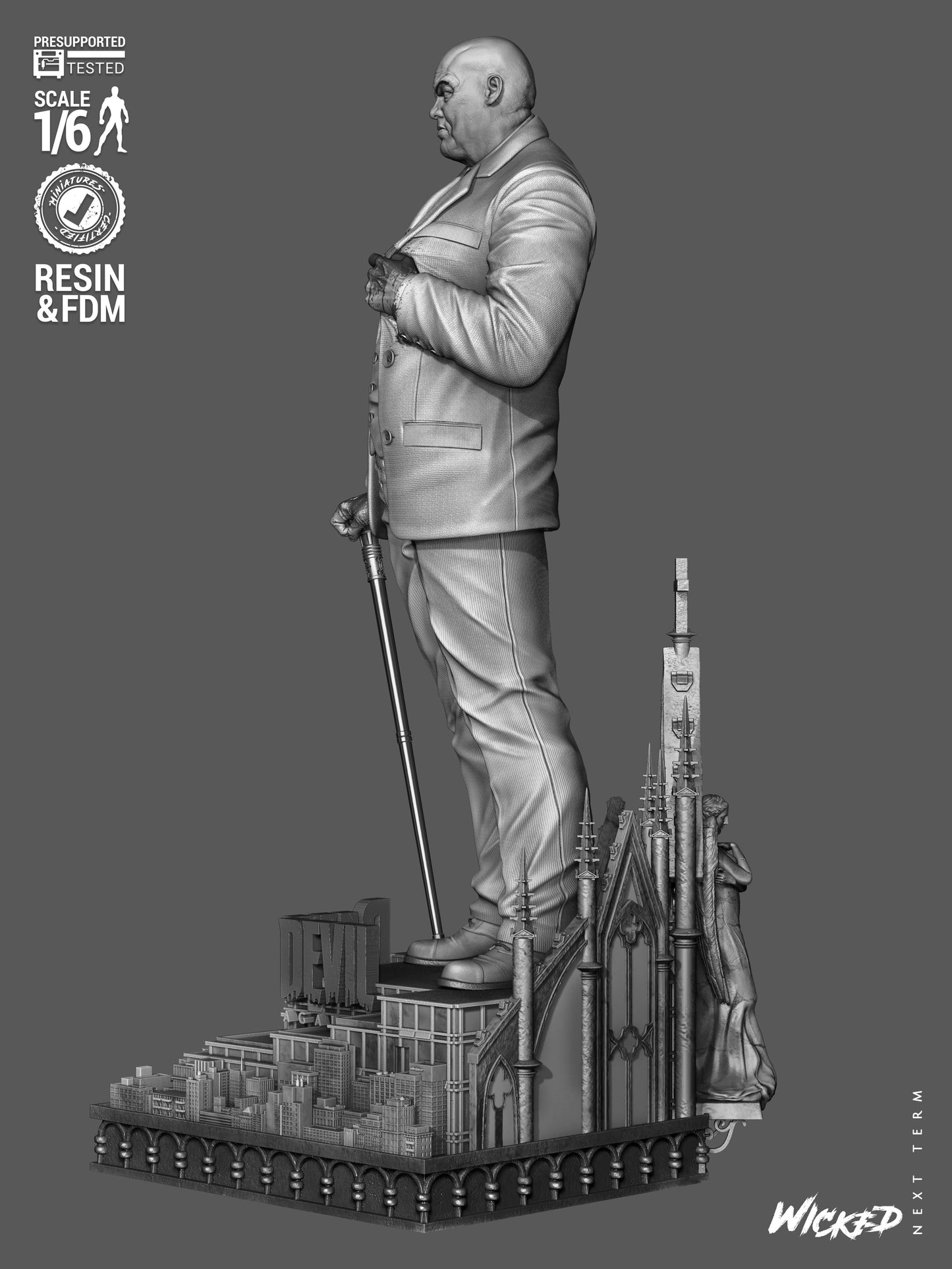 Kingpin Statue 3D-Printed Kit
