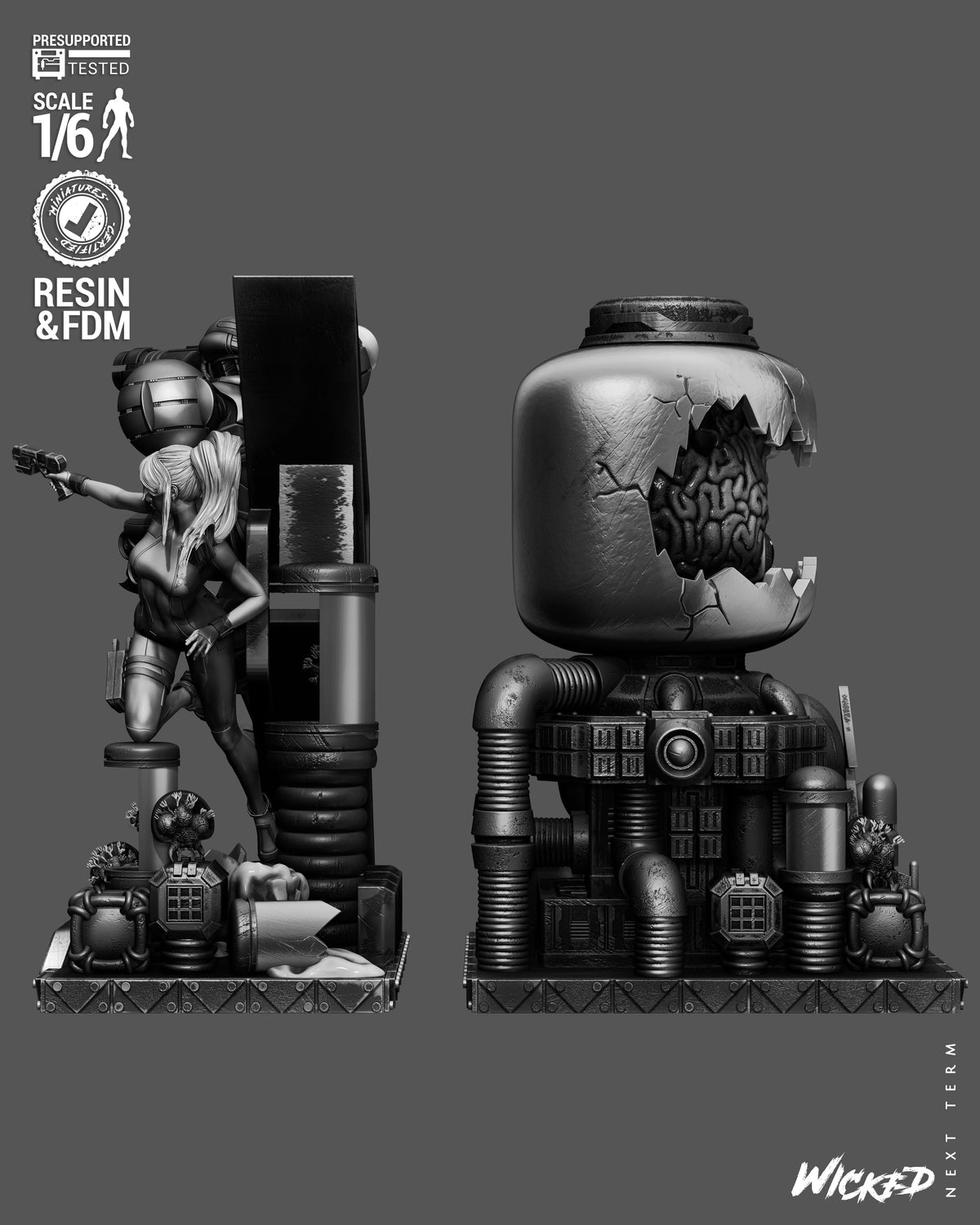 Metroid Diorama 3D-Printed Kit