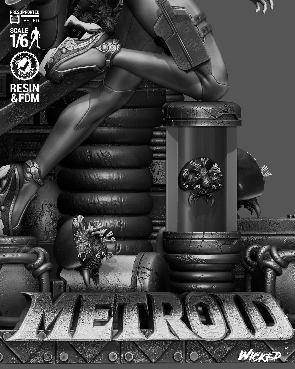 Metroid Diorama 3D-Printed Kit