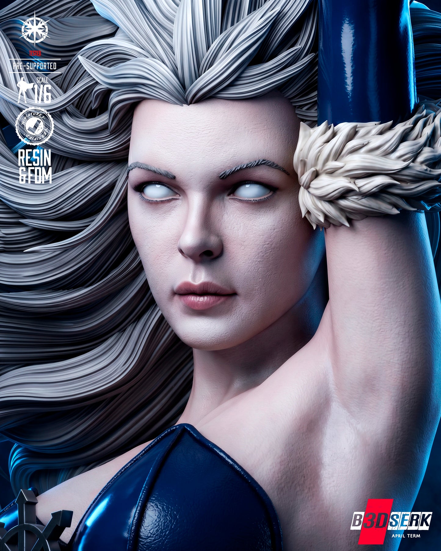 Killer Frost Statue 3D-Printed Kit