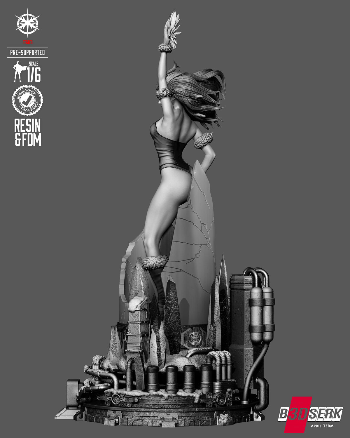 Killer Frost Statue 3D-Printed Kit