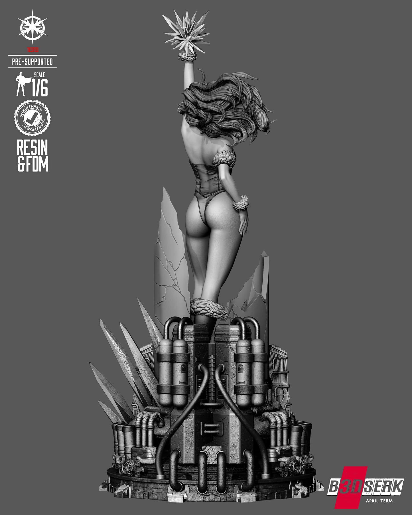 Killer Frost Statue 3D-Printed Kit