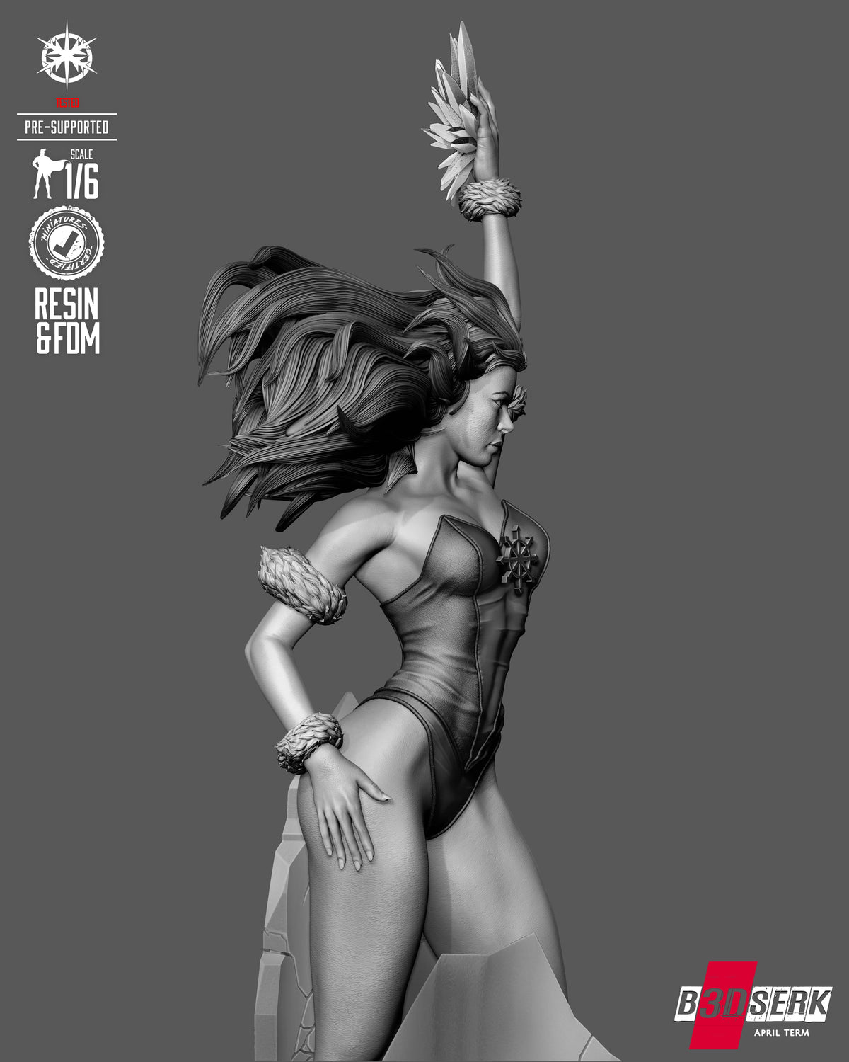 Killer Frost Statue 3D-Printed Kit