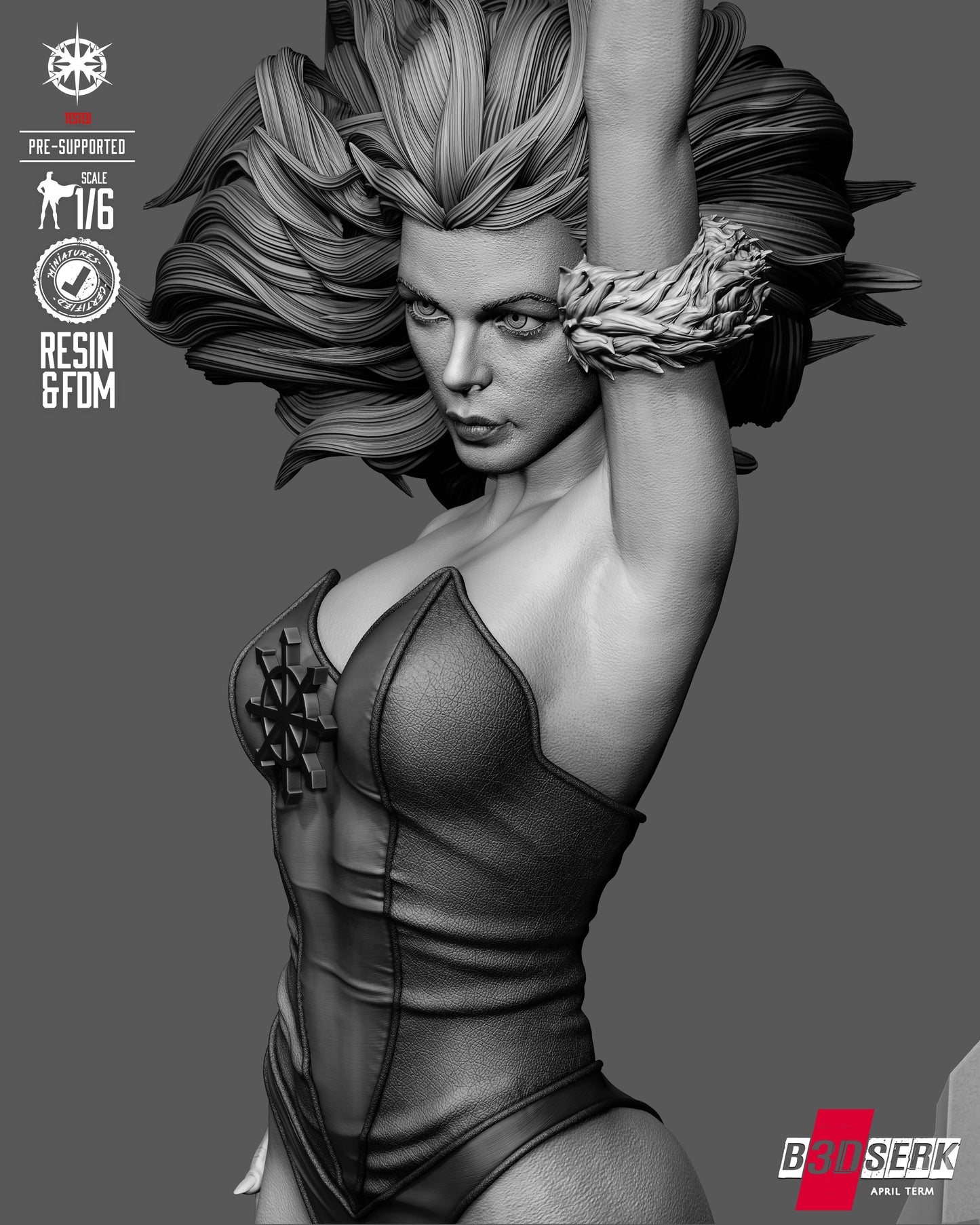 Killer Frost Statue 3D-Printed Kit