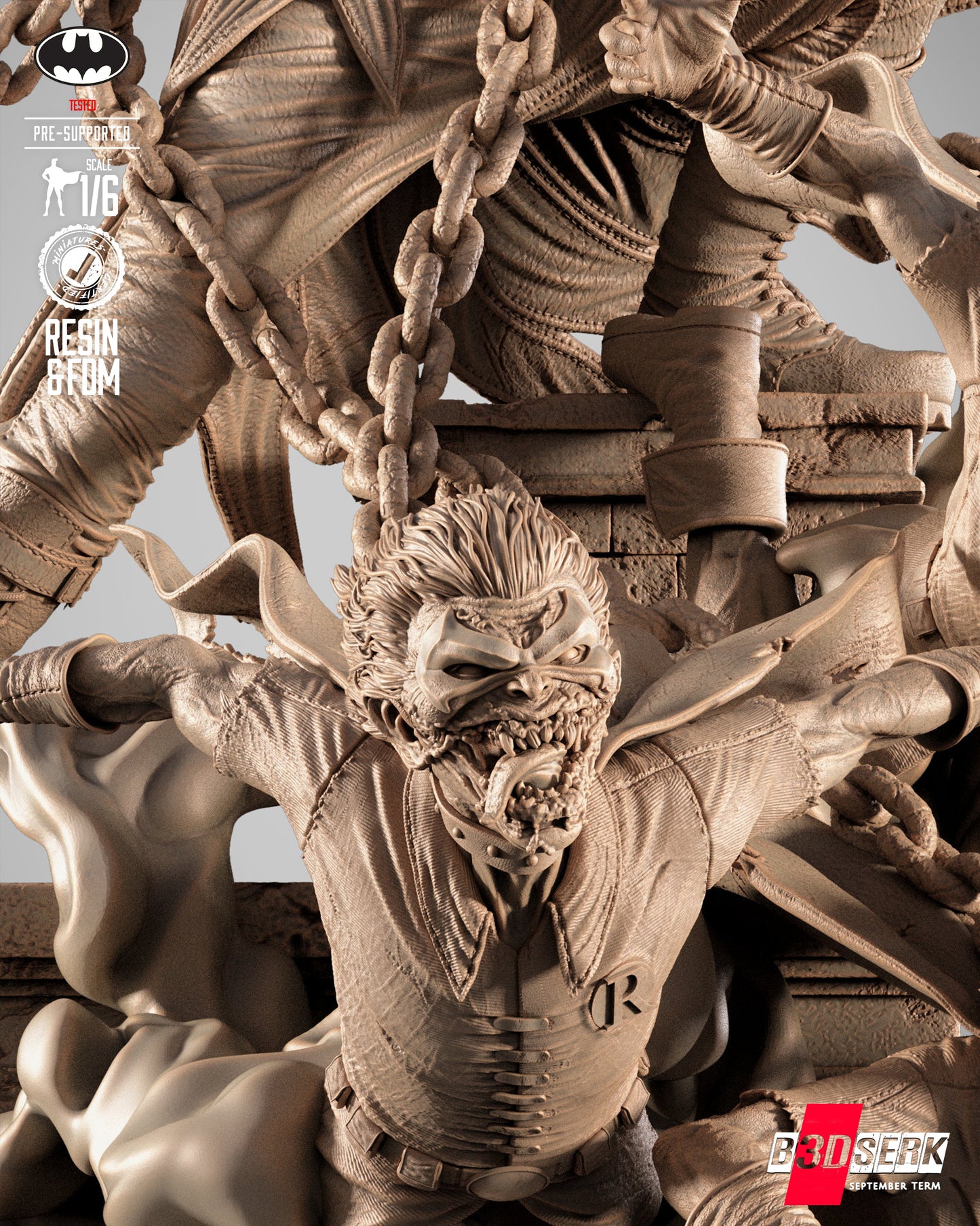 Batman Who Laughs Statue 3D-Printed Kit