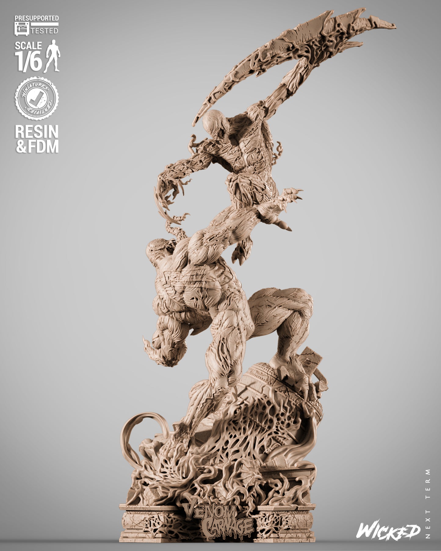 Venom vs Carnage Diorama 3D-Printed Kit