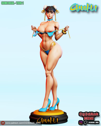 Chun-Li Statue 3D-Printed Kit