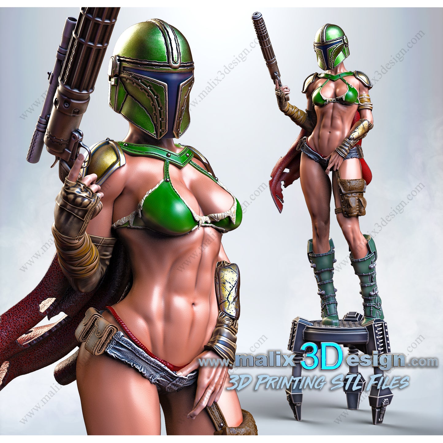 Lady Mandalorian Statue