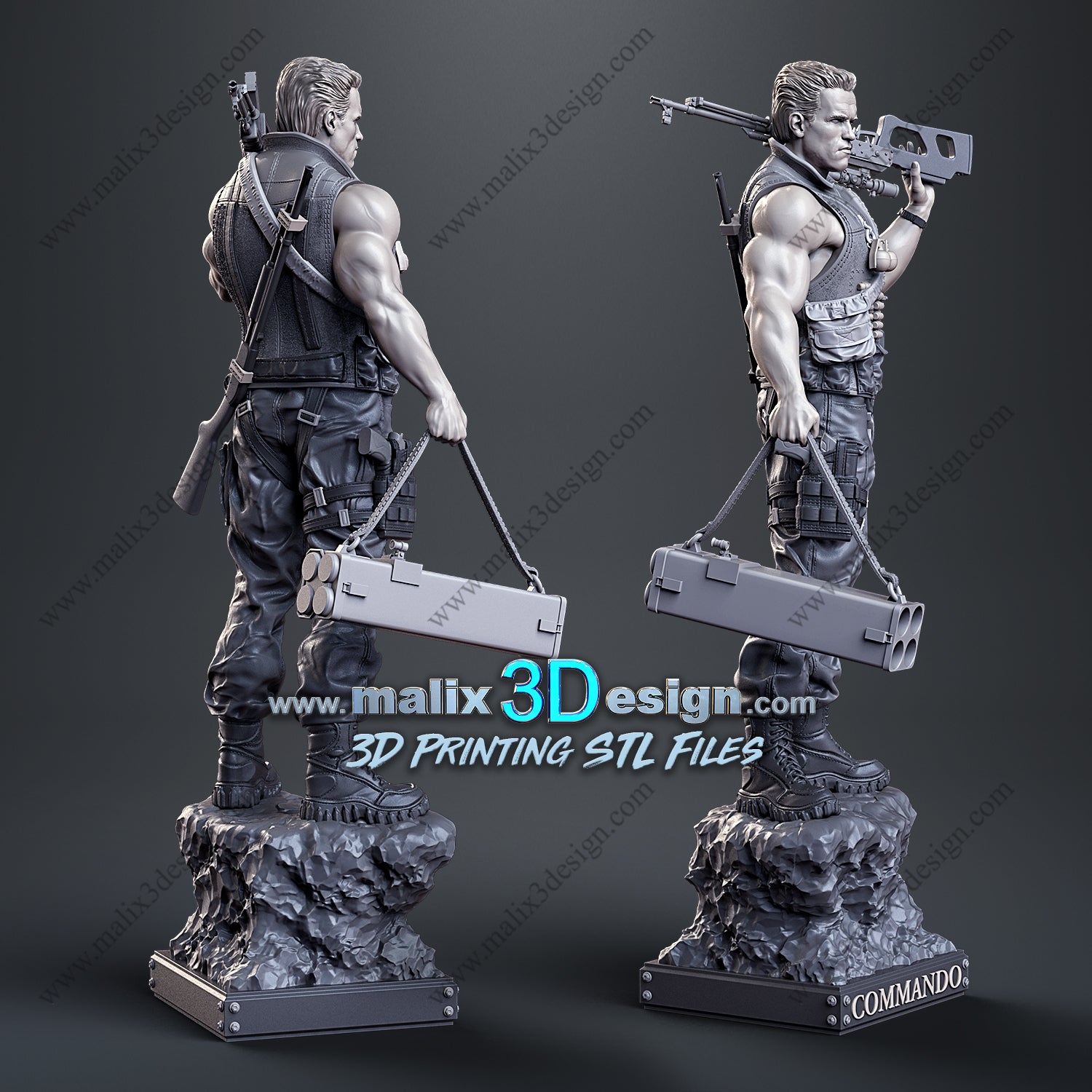 John Matrix (Commando) Statue – KAPIKOPRINTED