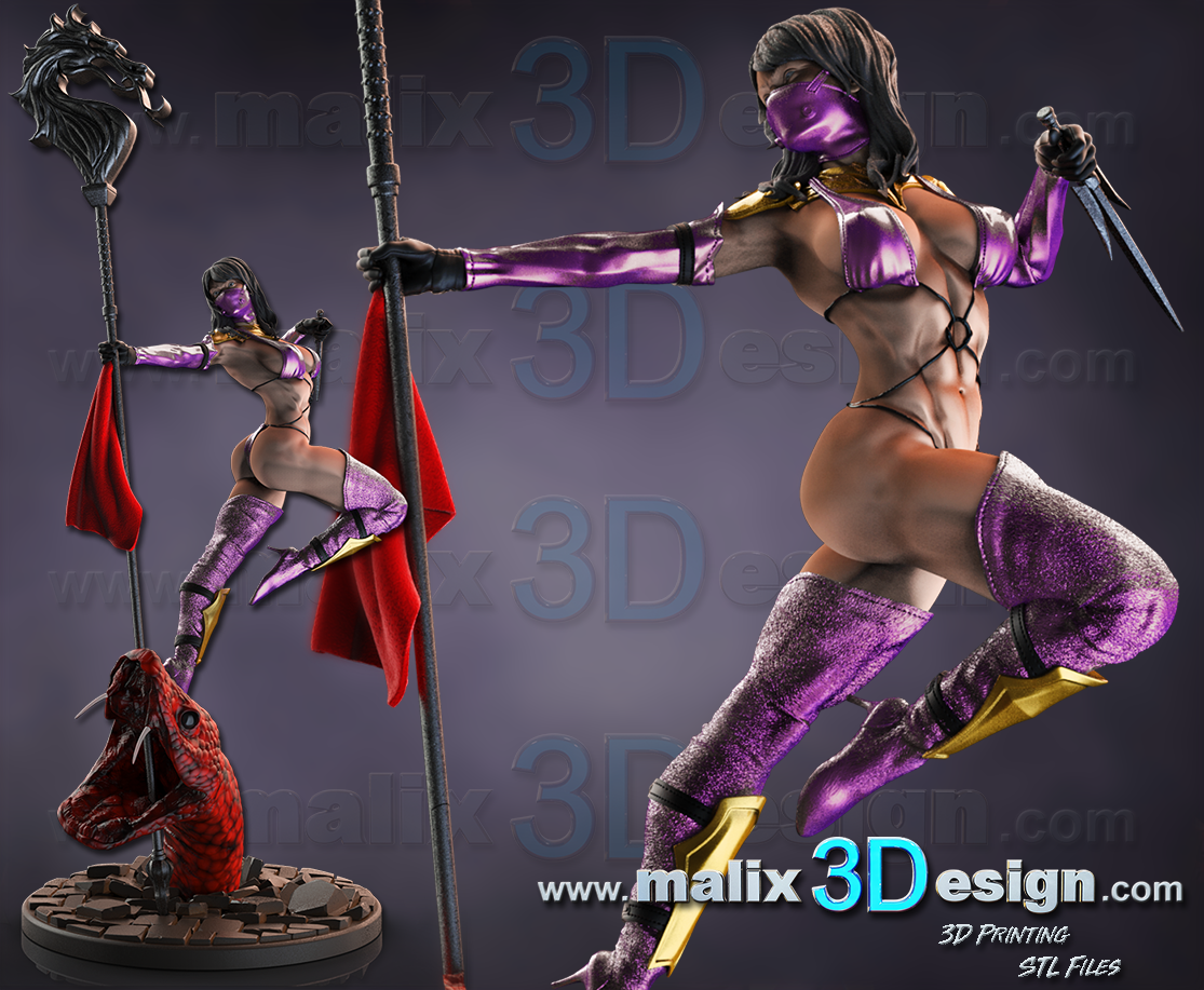 Mileena (MK) Statue