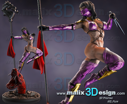 Mileena (MK) Statue