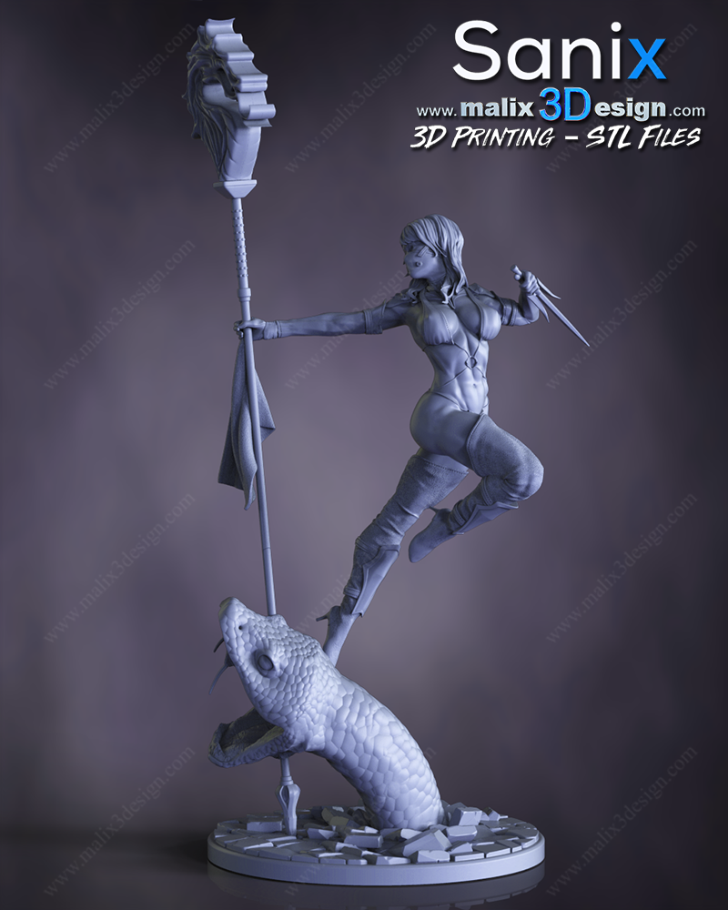 Mileena (MK) Statue