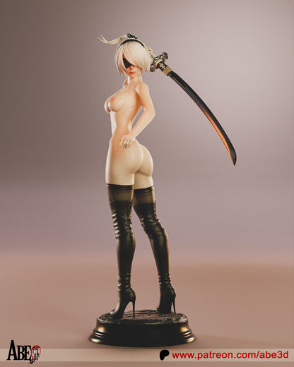 2B YoRHa Statue 3D-Printed Kit