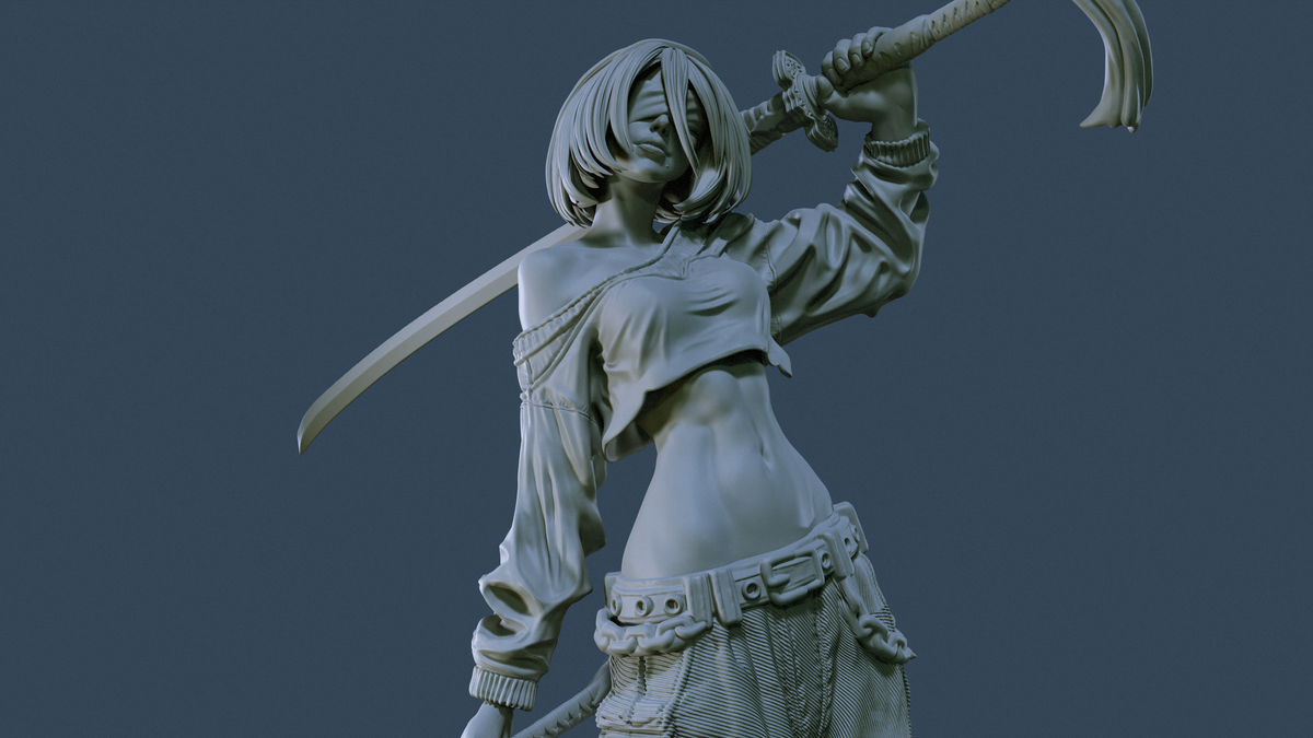 2B Statue 3D-Printed Kit