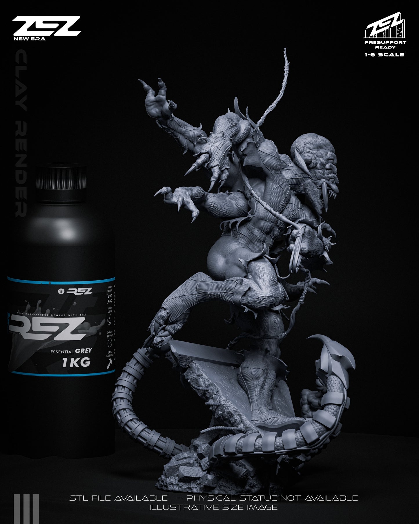 Man Spider Statue 3D-Printed Kit