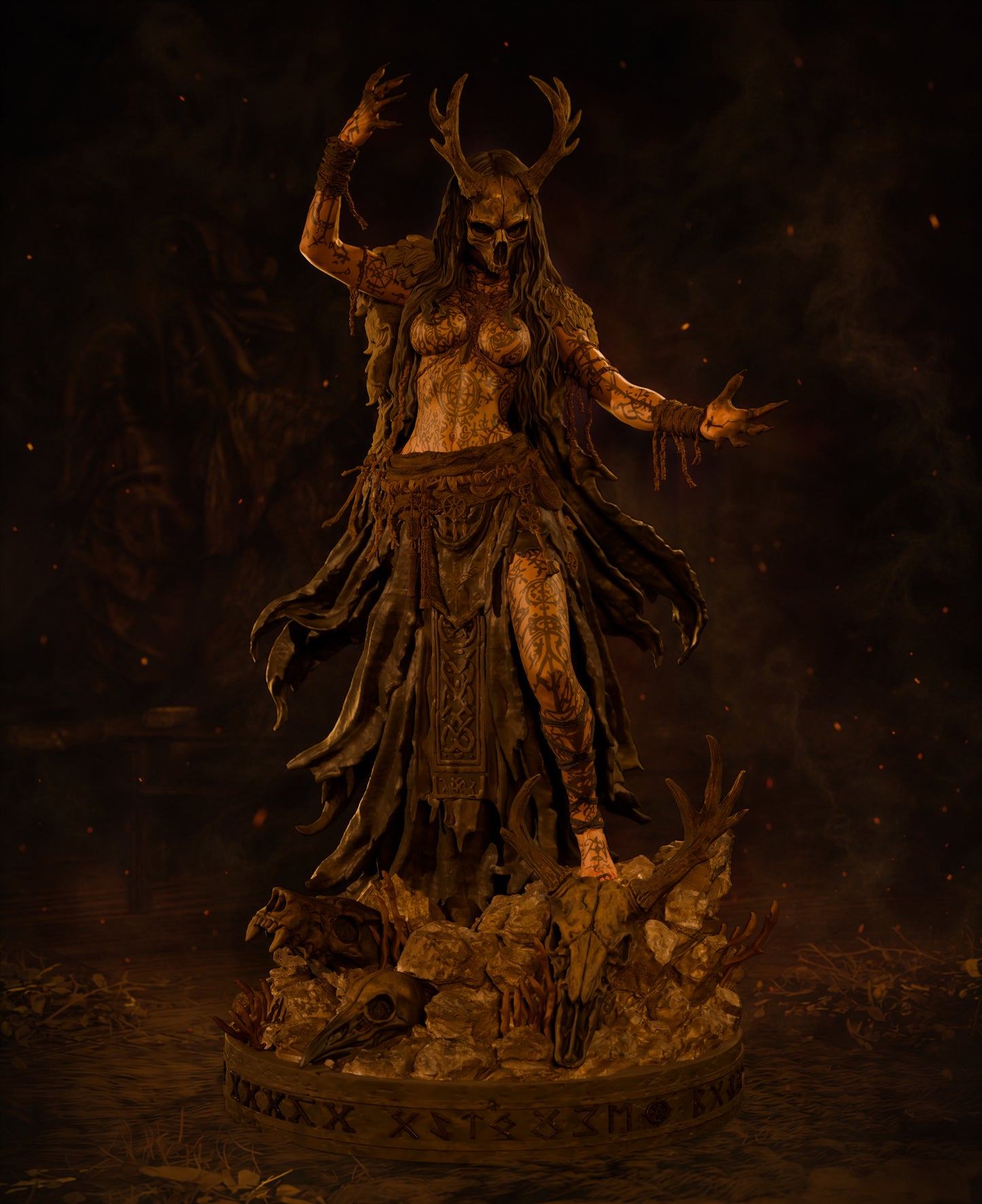 Norse Witch Statue 3D-Printed Kit