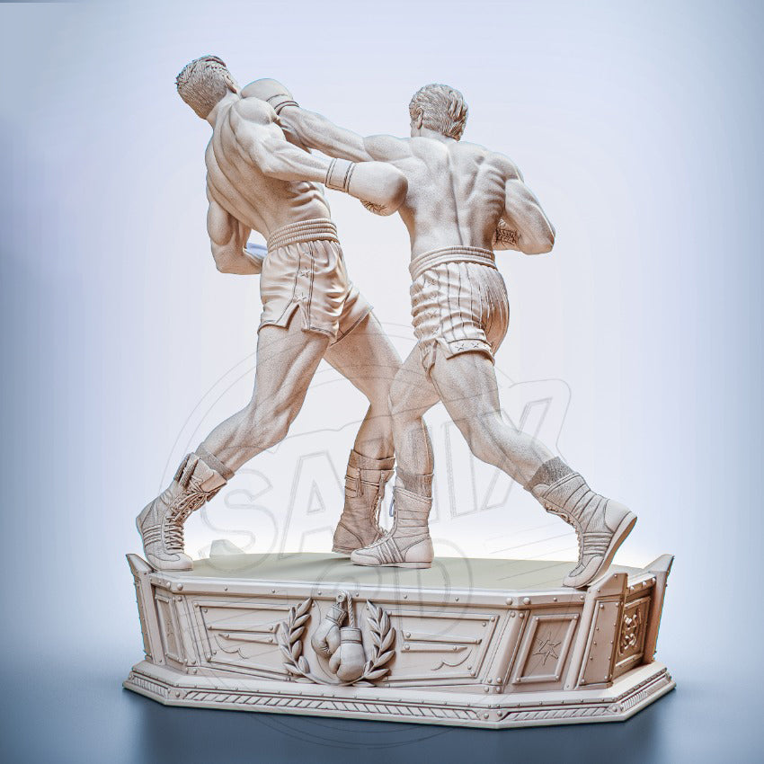 Rocky VS Drago Statue 3D-Printed Kit