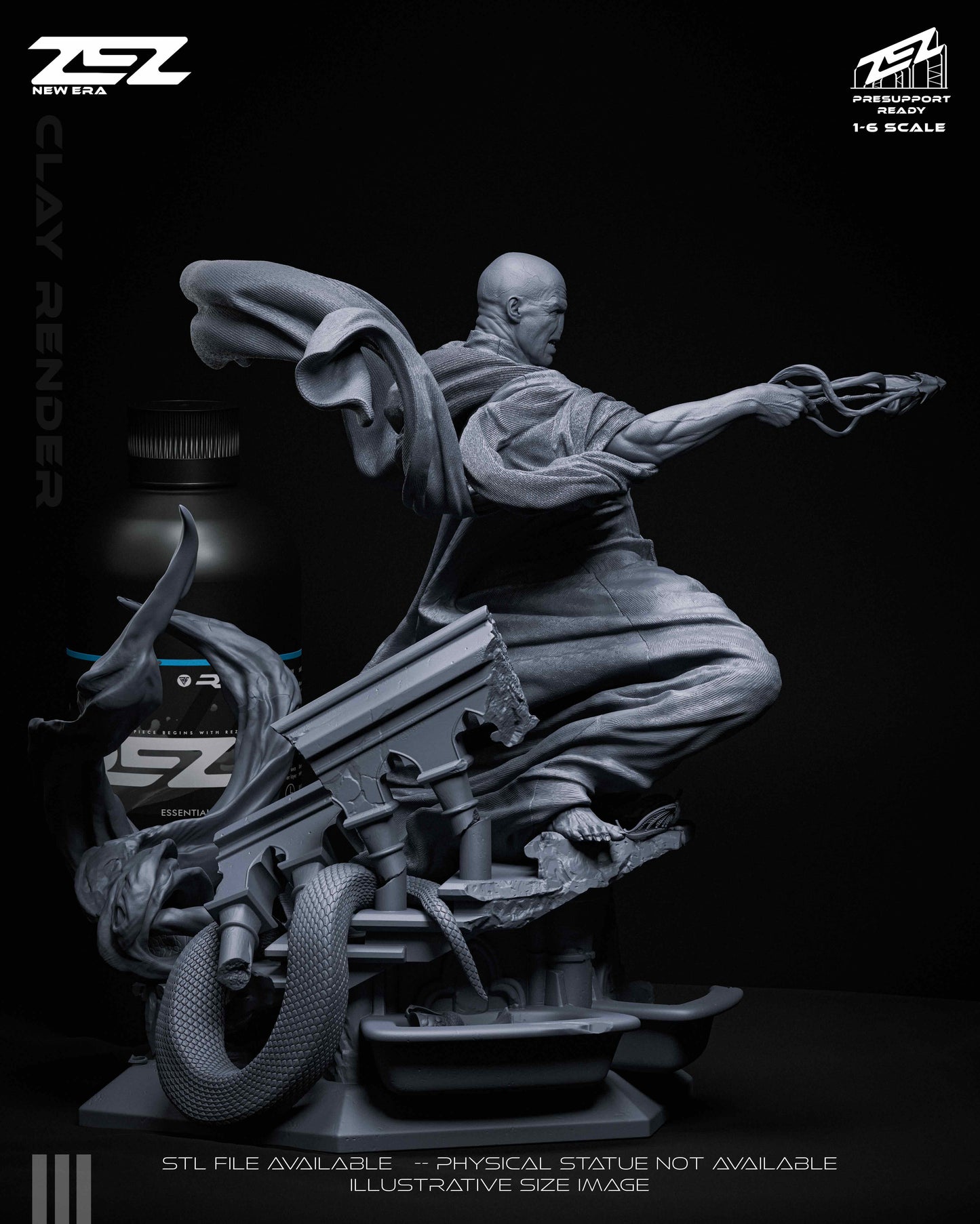 Voldemort Statue 3D-Printed Kit